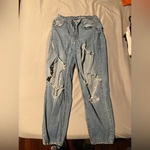 Women’s ripped mom jeans size 2